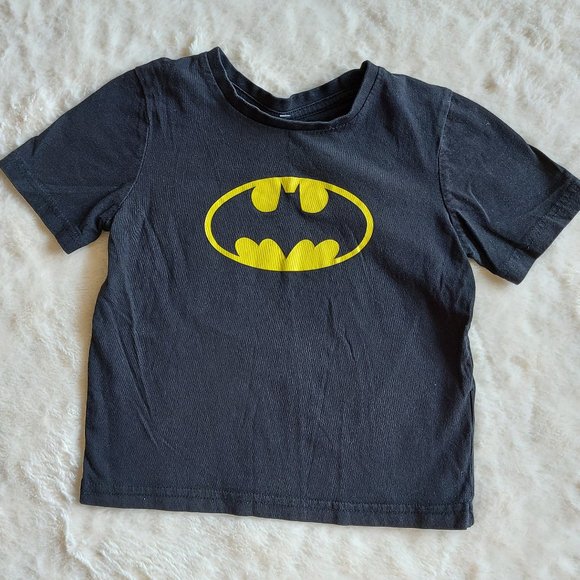 Batman Logo Kids Black Graphic Tee - Picture 1 of 6